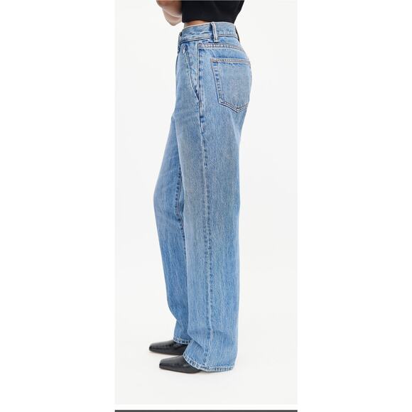 Alexander Wang EZ Mid-Rise Relaxed Straight Leg Jean Vintage Fade Indigo SZ 30 - Picture 2 of 9